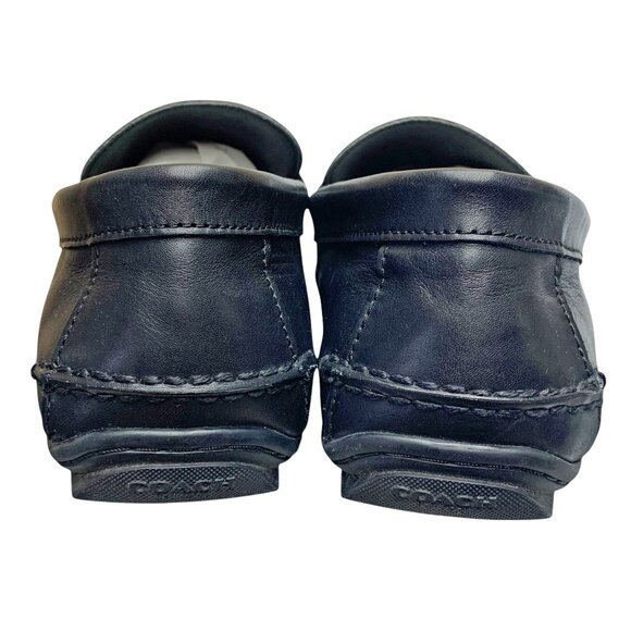 Coach Mott Signature PVC G2983 Black Leather Driver Loafer - Picture 6 of 11